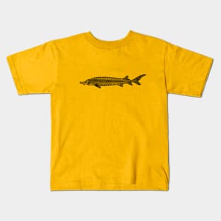 Atlantic Sturgeon fish drawing Kids T-Shirt